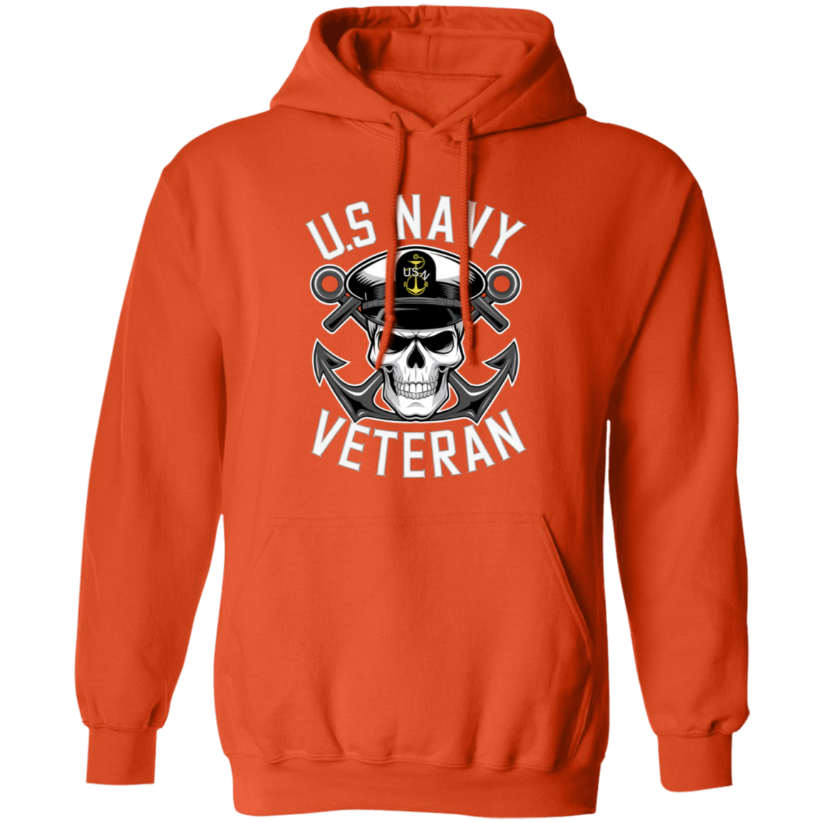 US Navy Veteran Skull Pullover Hoodie