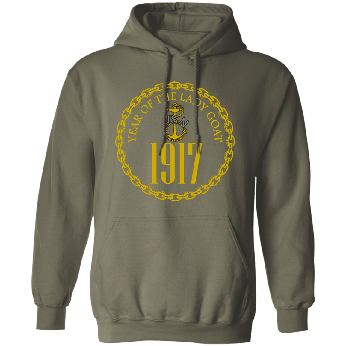 Year of the Lady Goat Gold Pullover Hoodie