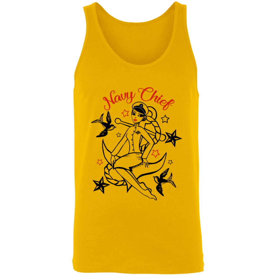 Navy Chief Pin Up Unisex Tank