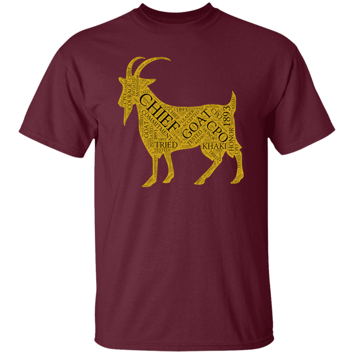 Goat Word Gold 5.3 oz. T-Shirt