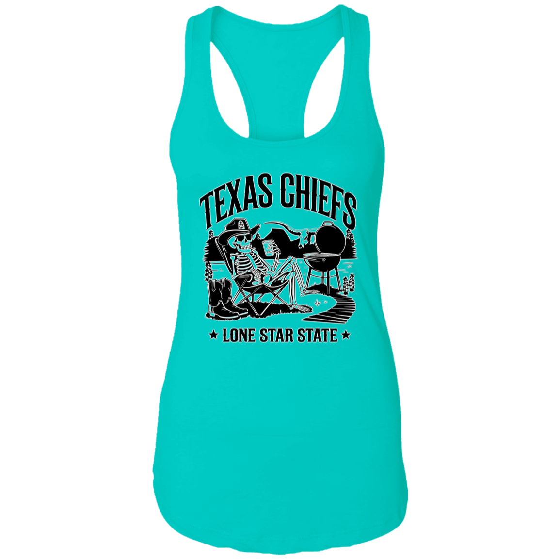 Lone Star State Texas Chiefs Ladies Racerback Tank