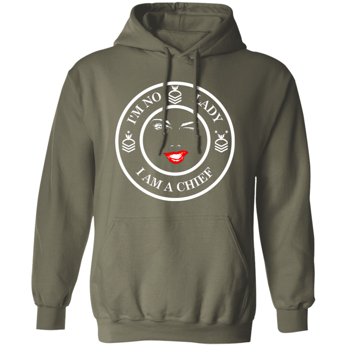 I'm No Lady (White Design) Pullover Hoodie