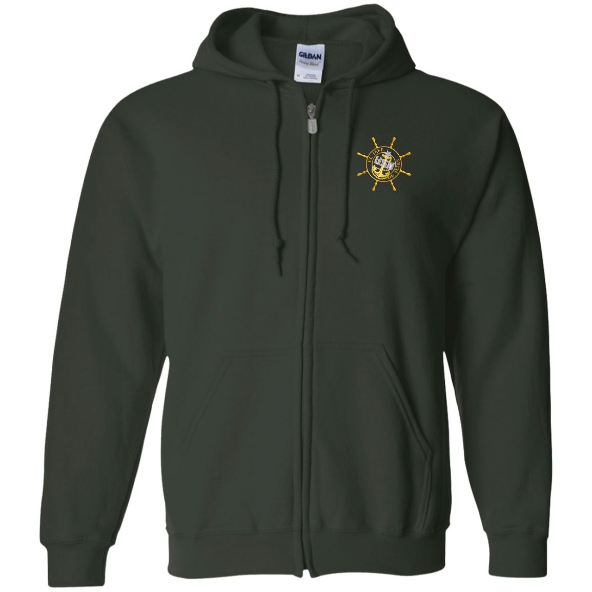 Nautical El Jefe Zip Up Hooded Sweatshirt