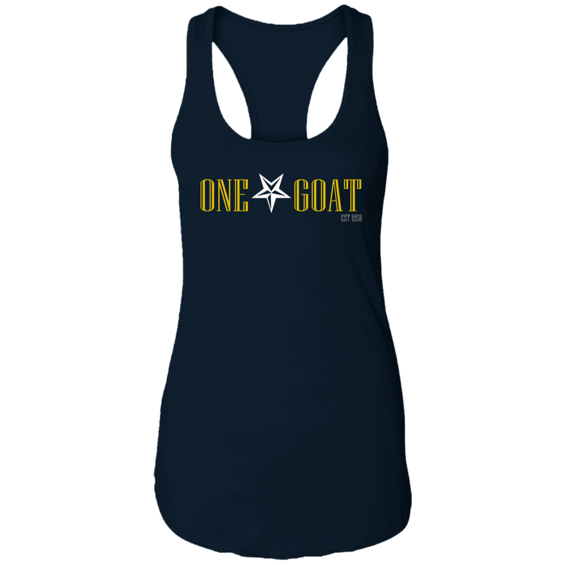 One Star Goat Gold Ladies Racerback Tank