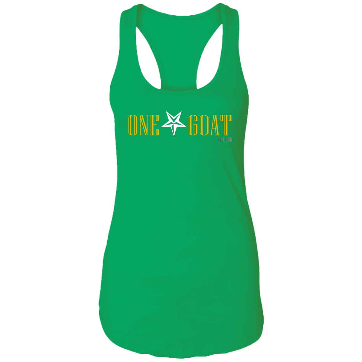 One Star Goat Gold Ladies Racerback Tank