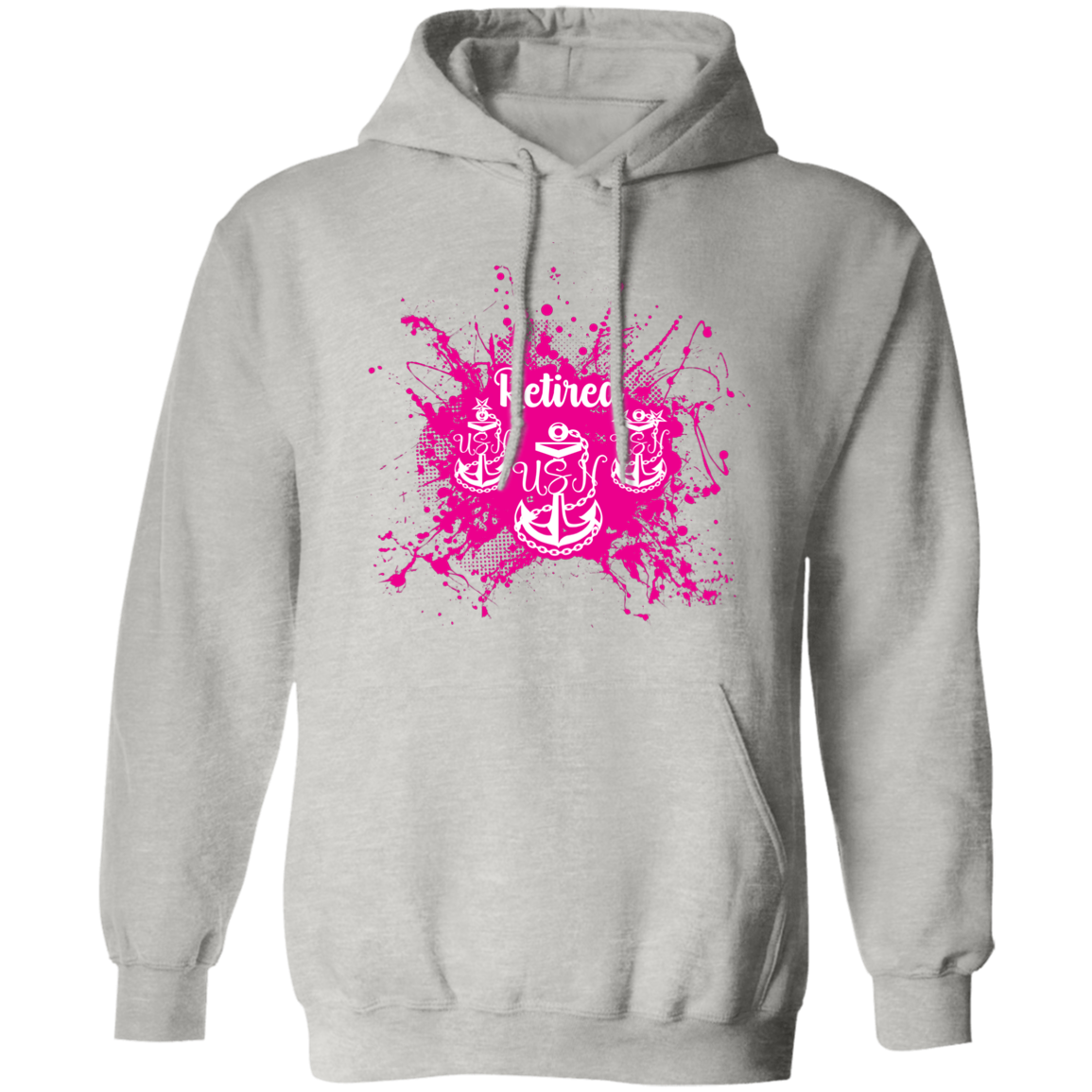 Retired Chief Pink Paint Pullover Hoodie