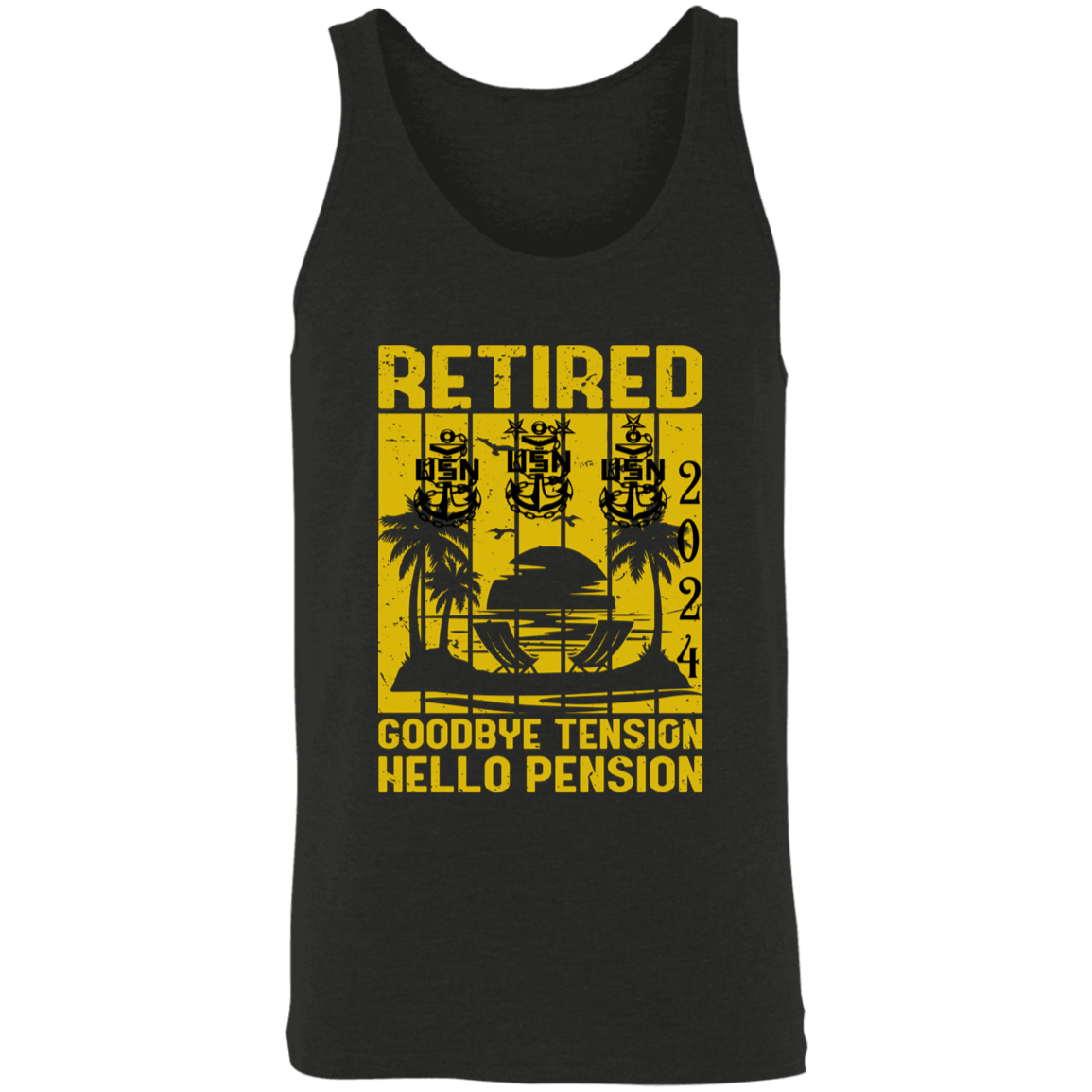 Hello Pension Retired V2 Unisex Tank