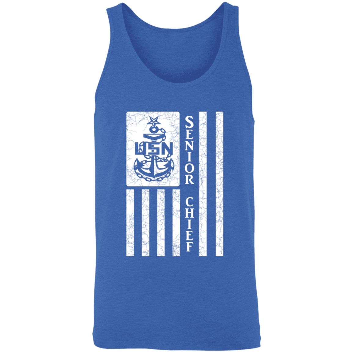 Senior Chief Flag White Unisex Tank