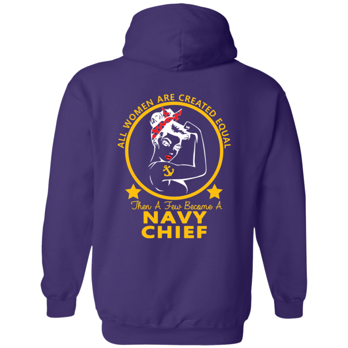 Navy Girl Front and Back Pullover Hoodie