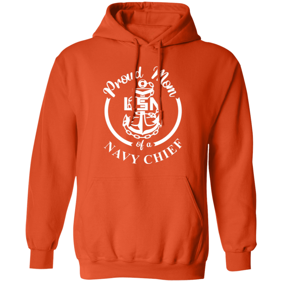 Proud Mom White Design Pullover Hoodie