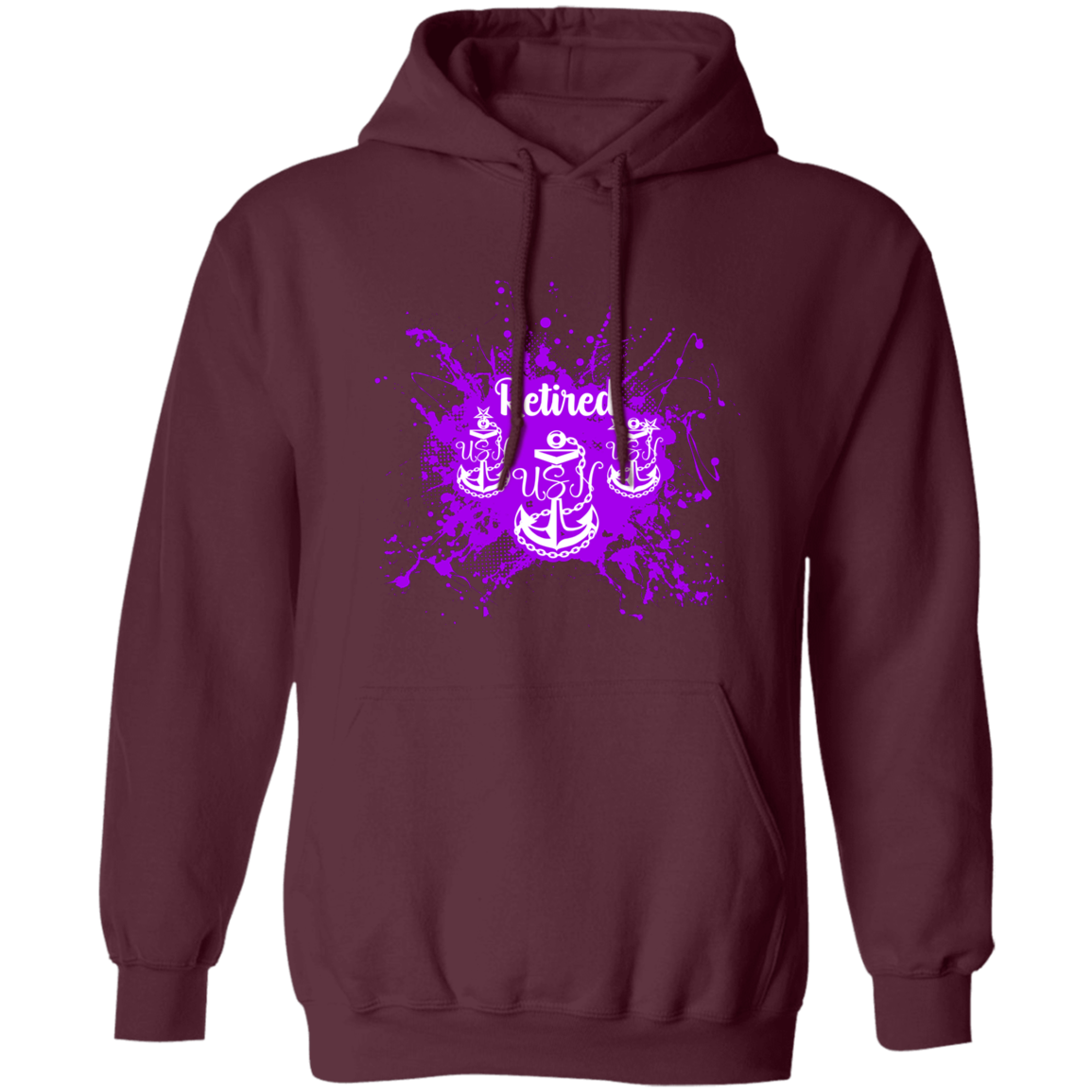 Retired Chief Purple Paint Pullover Hoodie