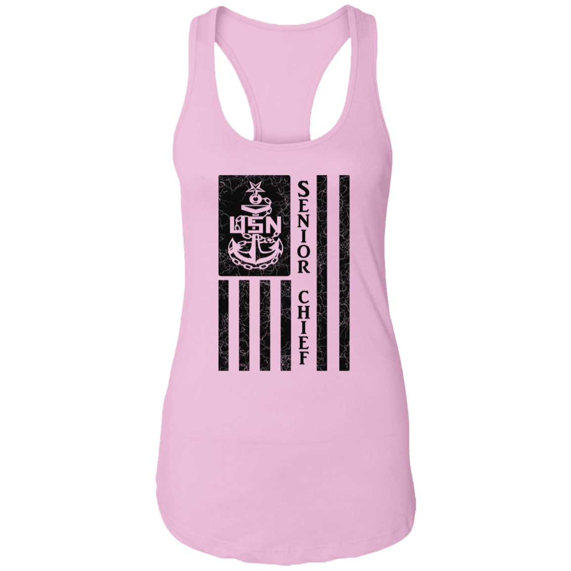 Senior Chief Flag Ladies Racerback Tank
