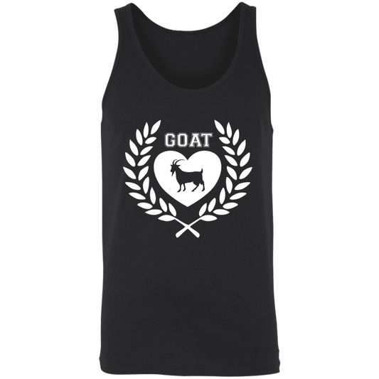 Goat Wreath White Unisex Tank