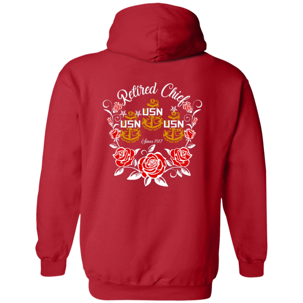 Retired Chief Rose Zip Up Hooded Sweatshirt