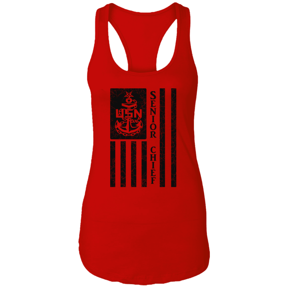 Senior Chief Flag Ladies Racerback Tank