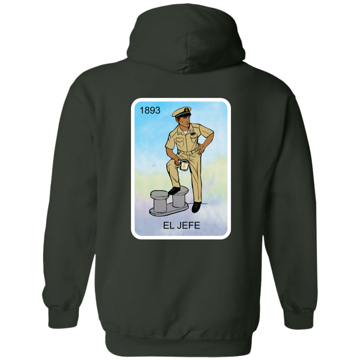 Nautical El Jefe Zip Up Hooded Sweatshirt