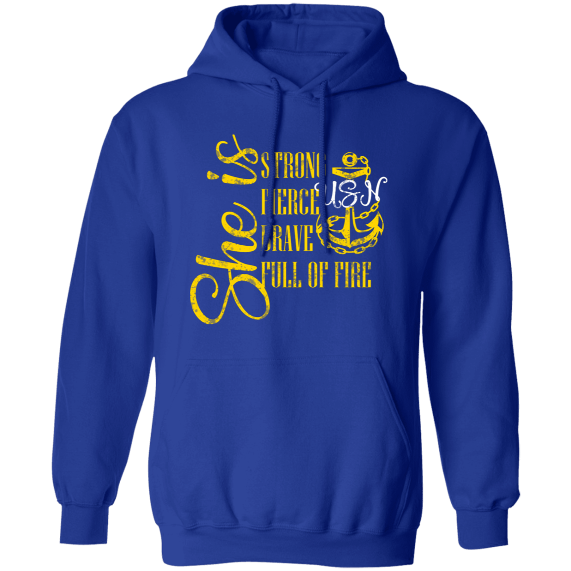 She Is Gold Pullover Hoodie