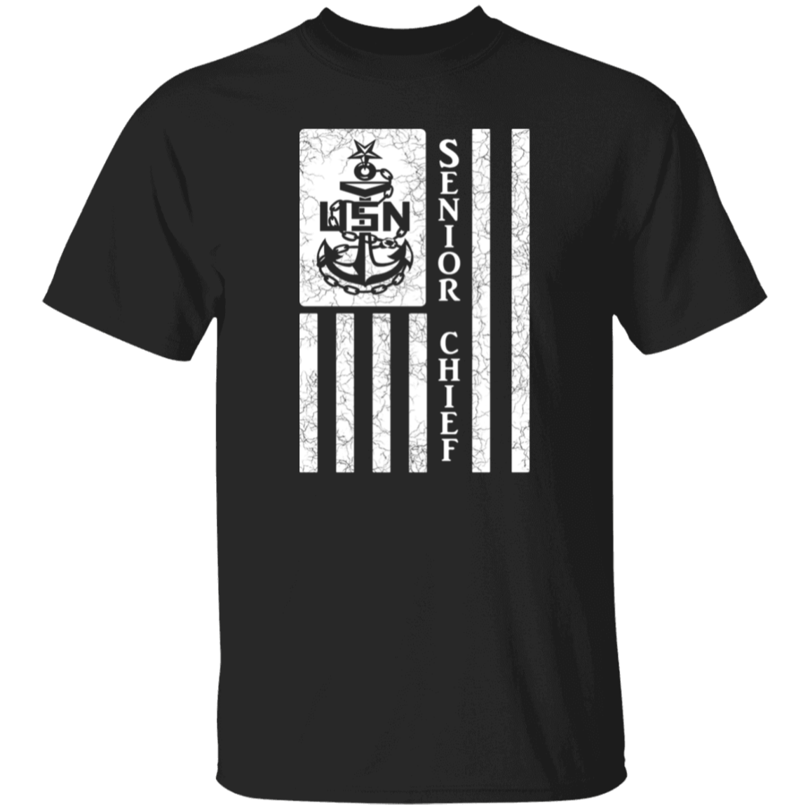 Senior Chief Flag White 5.3 oz. T-Shirt
