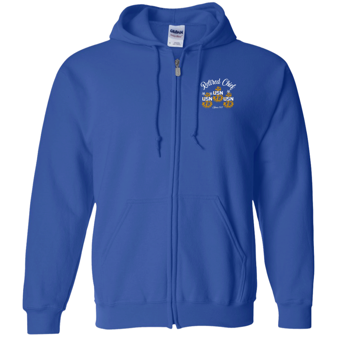Retired Chief Rose Zip Up Hooded Sweatshirt
