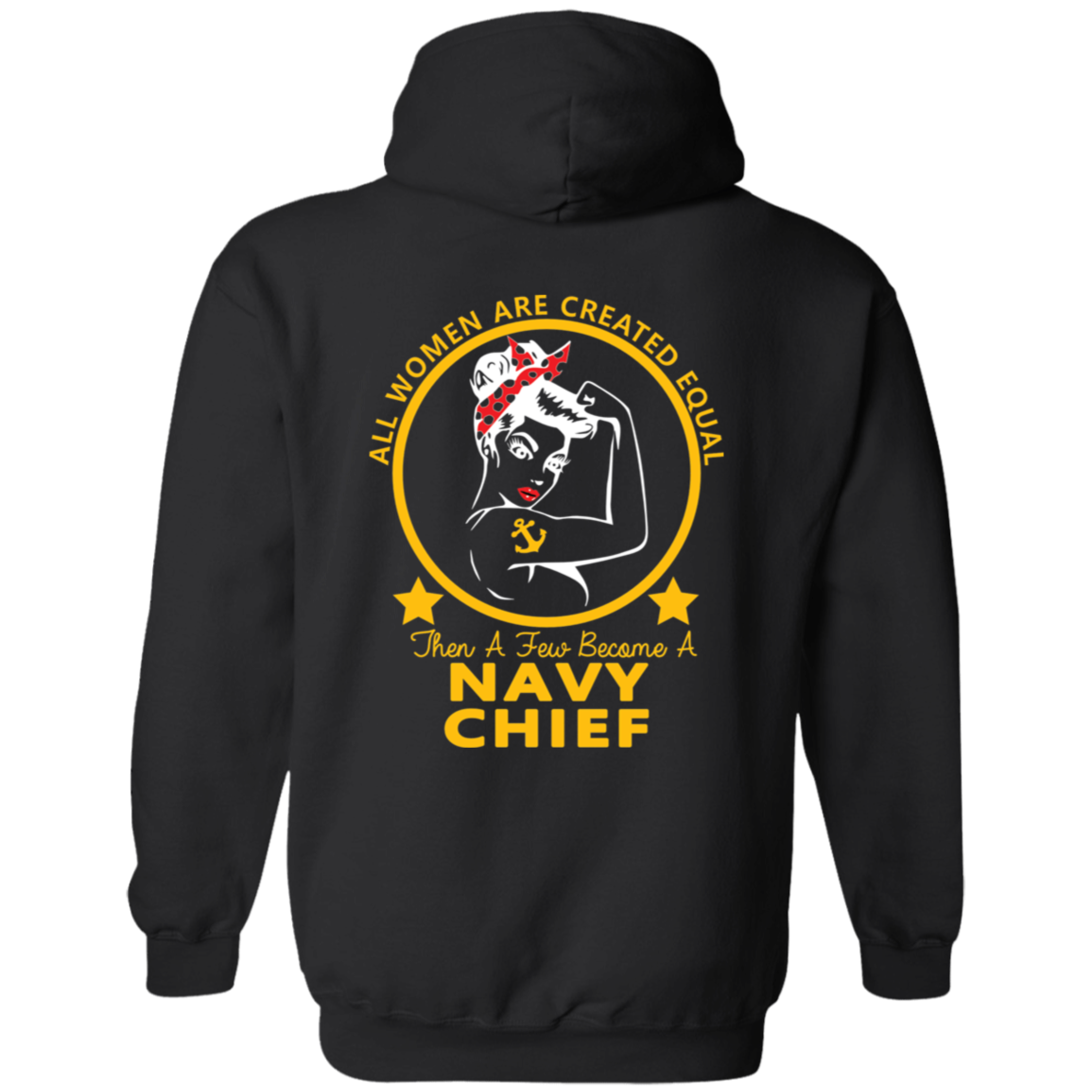Navy Girl Front and Back Pullover Hoodie