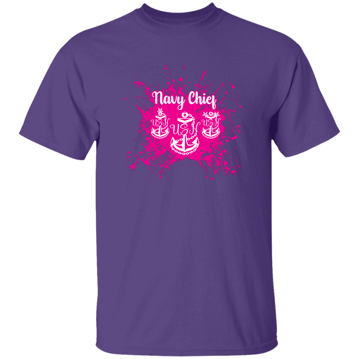 Navy Chief Pink Paint 5.3 oz. T-Shirt