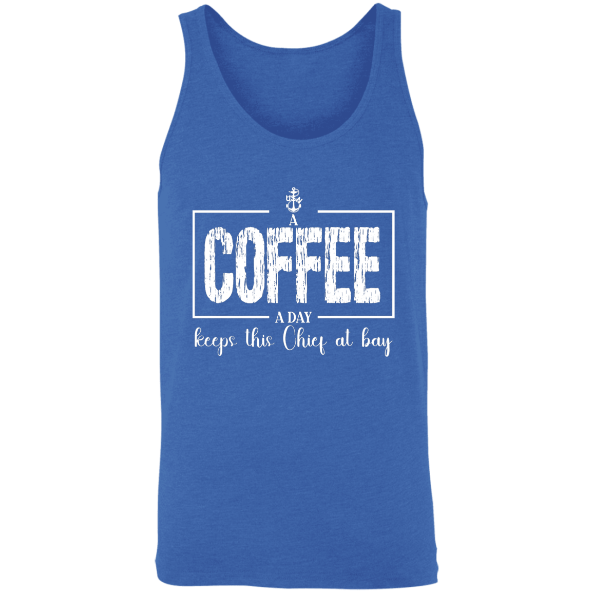 A Coffee a Day White Design Unisex Tank