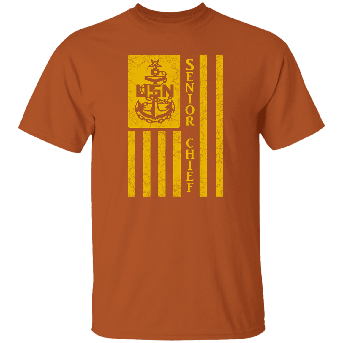 Senior Chief Flag Gold 5.3 oz. T-Shirt