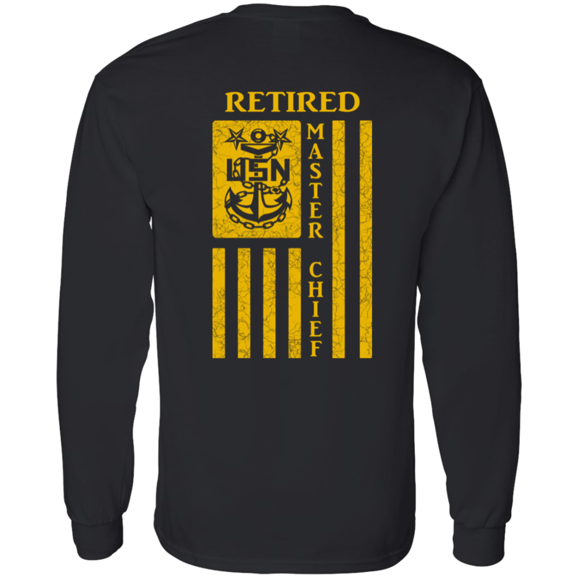 Retired Master Chief Flag FB LS T-Shirt 5.3 oz.