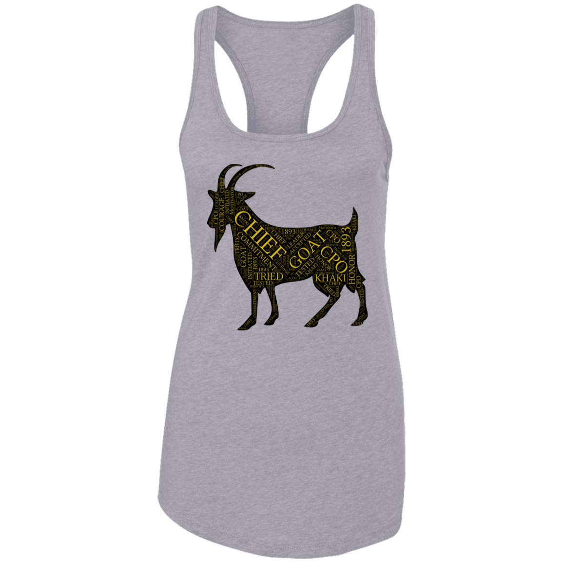 Goat Word Ladies Racerback Tank