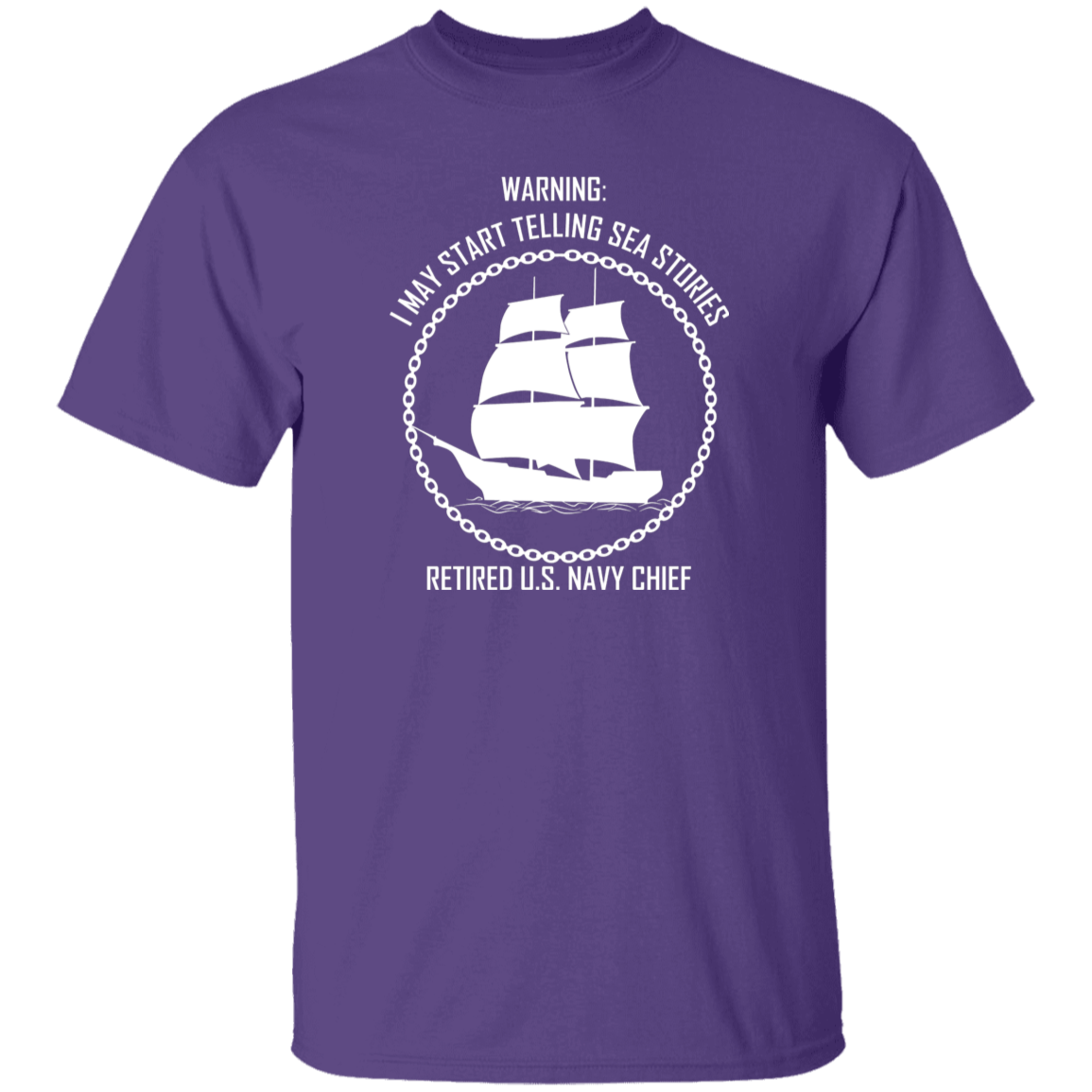 Retired Sea Stories White 5.3 oz. T-Shirt