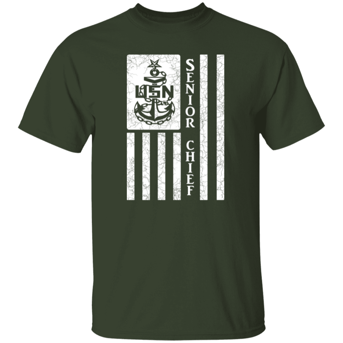 Senior Chief Flag White 5.3 oz. T-Shirt