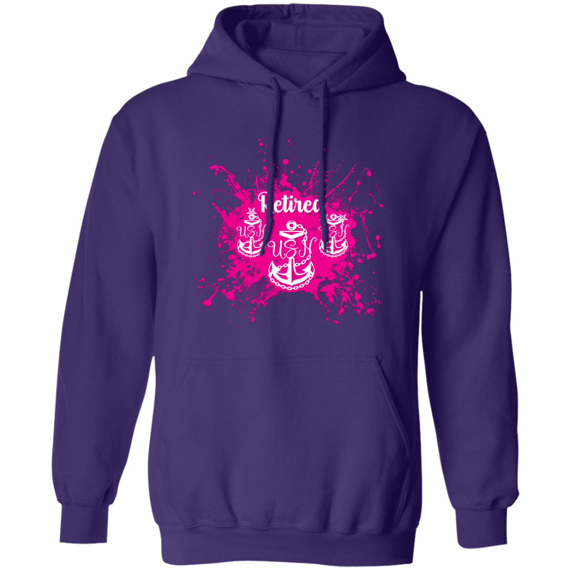 Retired Chief Pink Paint Pullover Hoodie