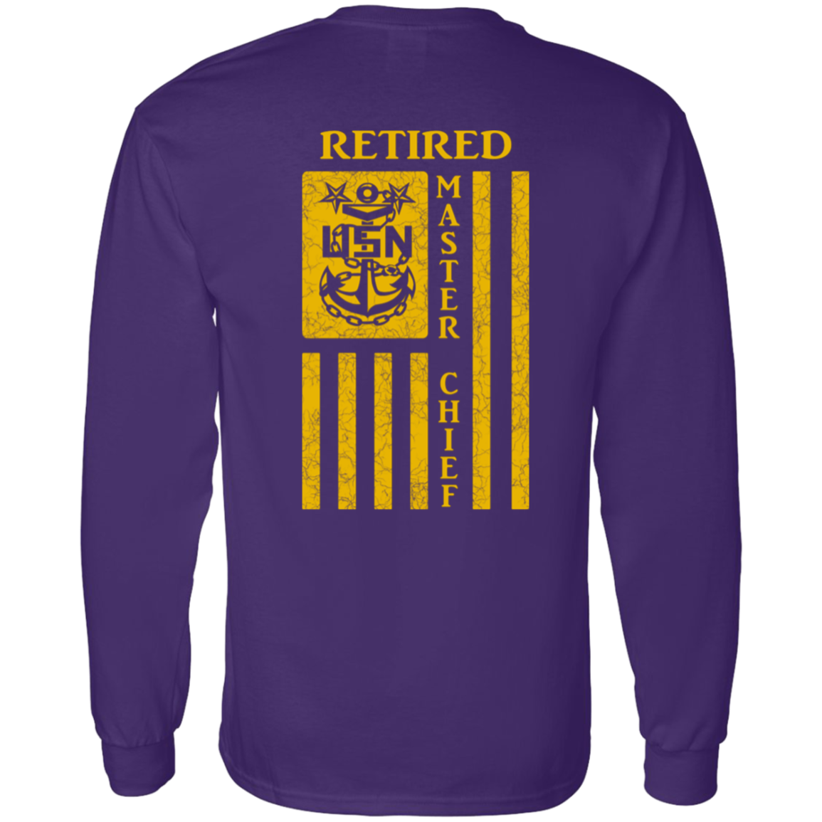 Retired Master Chief Flag FB LS T-Shirt 5.3 oz.