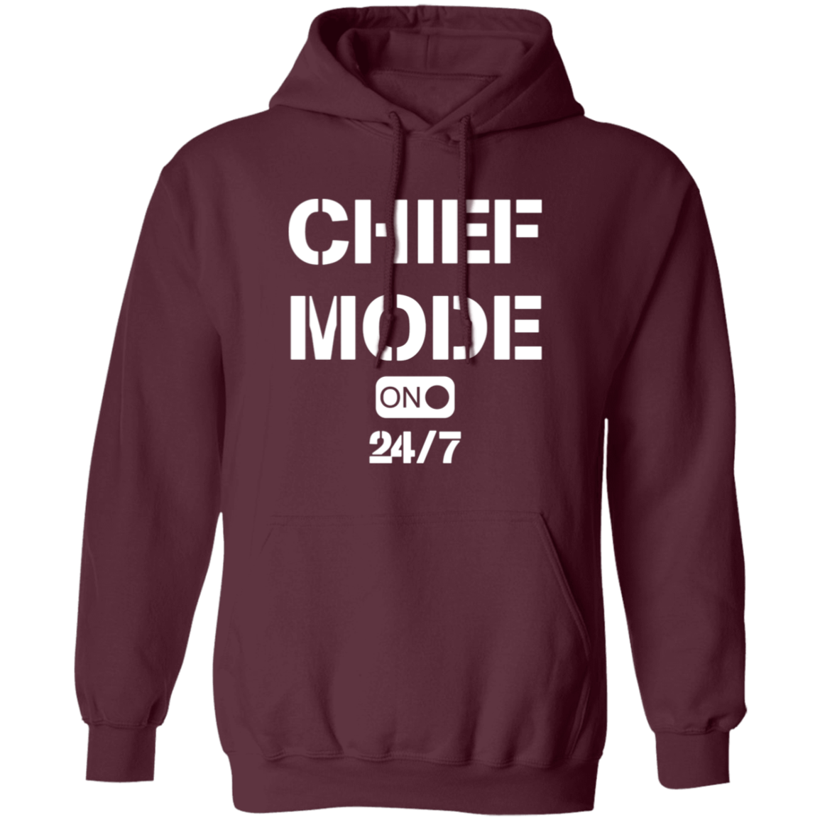Chief Mode White Pullover Hoodie