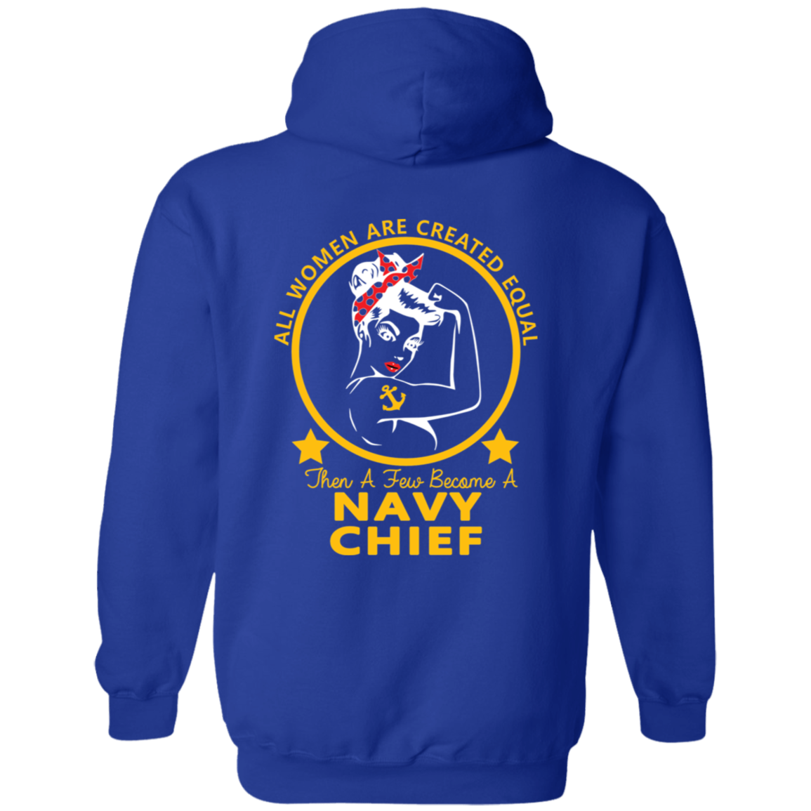 Navy Girl Front and Back Pullover Hoodie