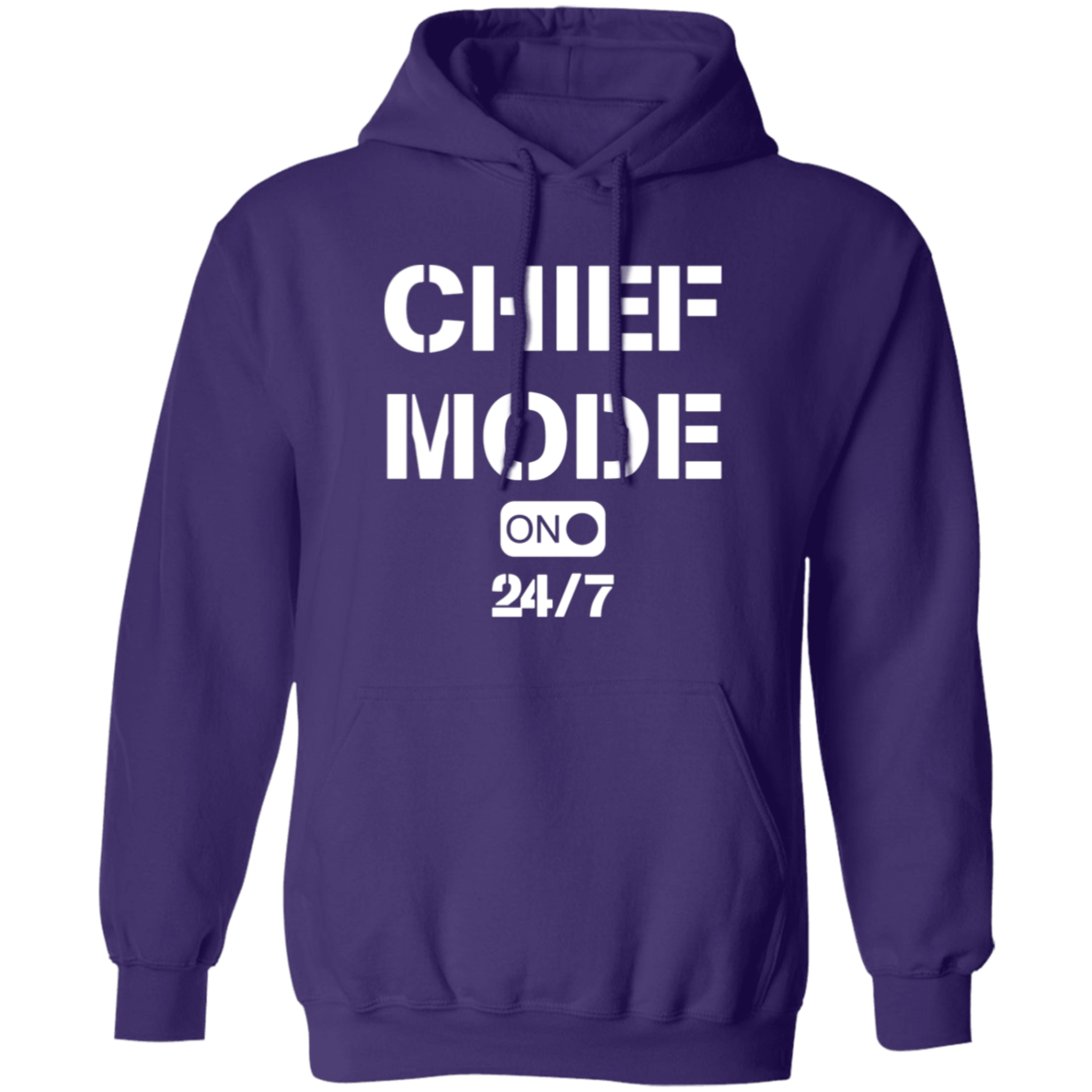 Chief Mode White Pullover Hoodie