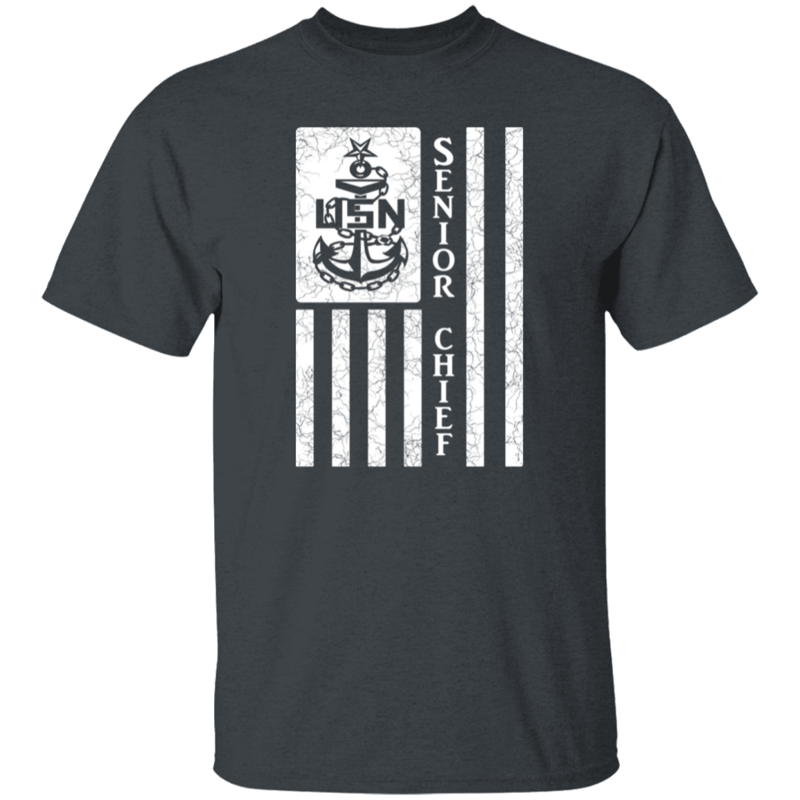 Senior Chief Flag White 5.3 oz. T-Shirt