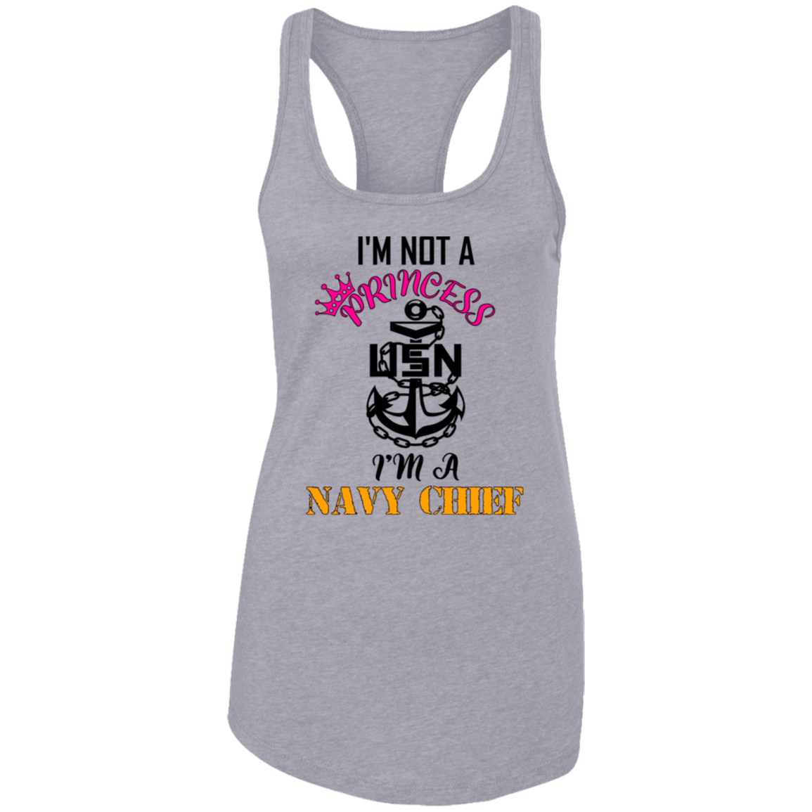 I'm not a Princess V2 Ladies Racerback Tank