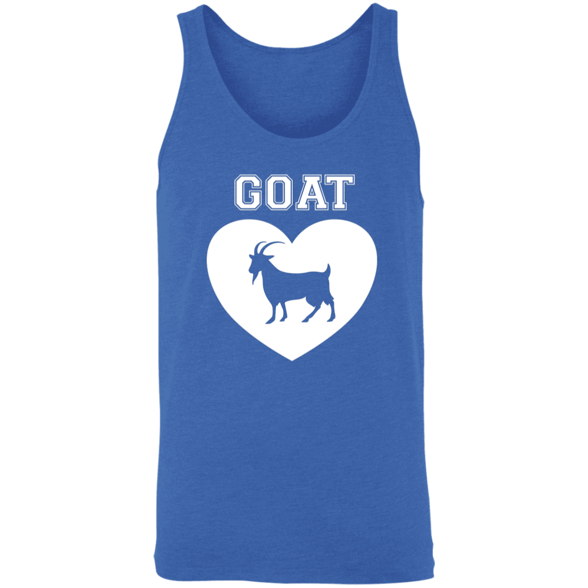 Goat Heart White Unisex Tank