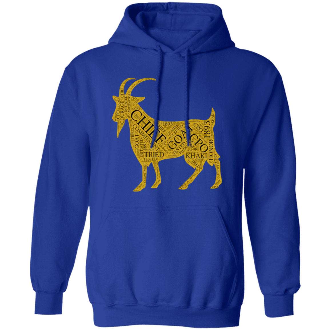 Goat Word Gold Pullover Hoodie