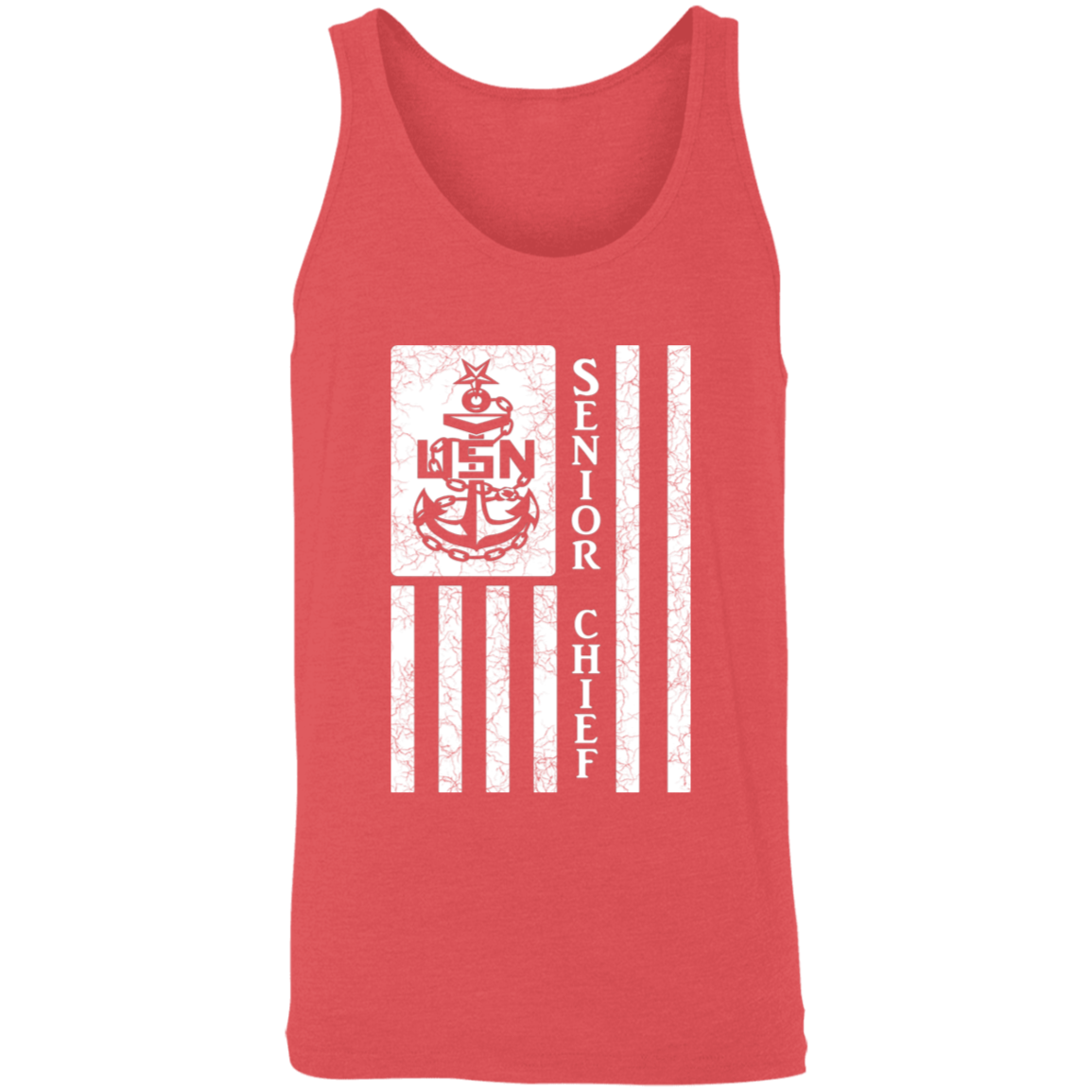 Senior Chief Flag White Unisex Tank