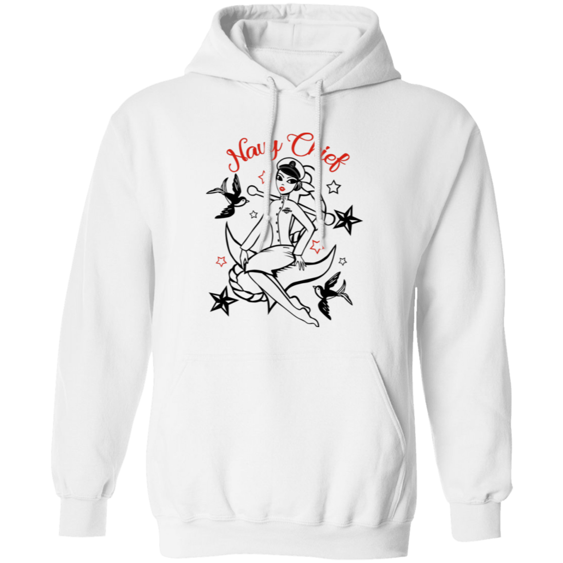 Navy Chief Pin Up Pullover Hoodie