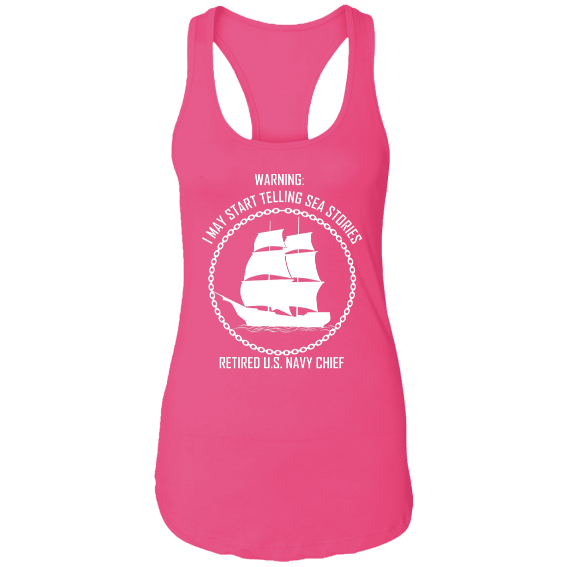 Retired Sea Stories White Ladies Racerback Tank