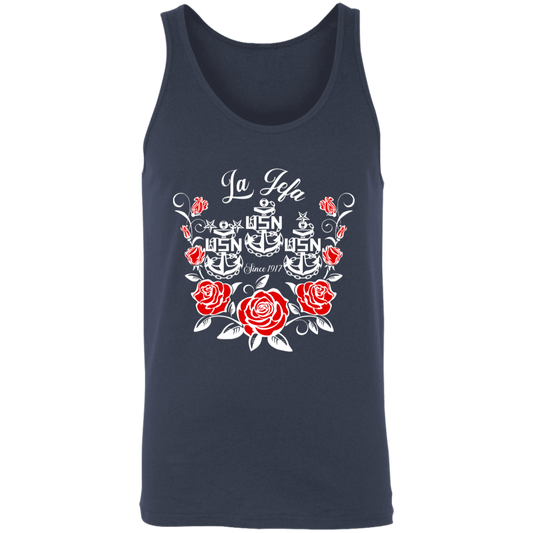 La Jefa Rose White Unisex Tank