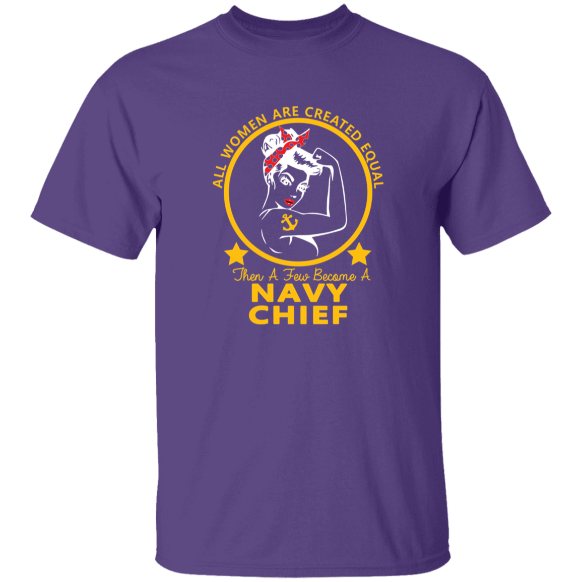 Navy Girl Chief Gold 5.3 oz. T-Shirt