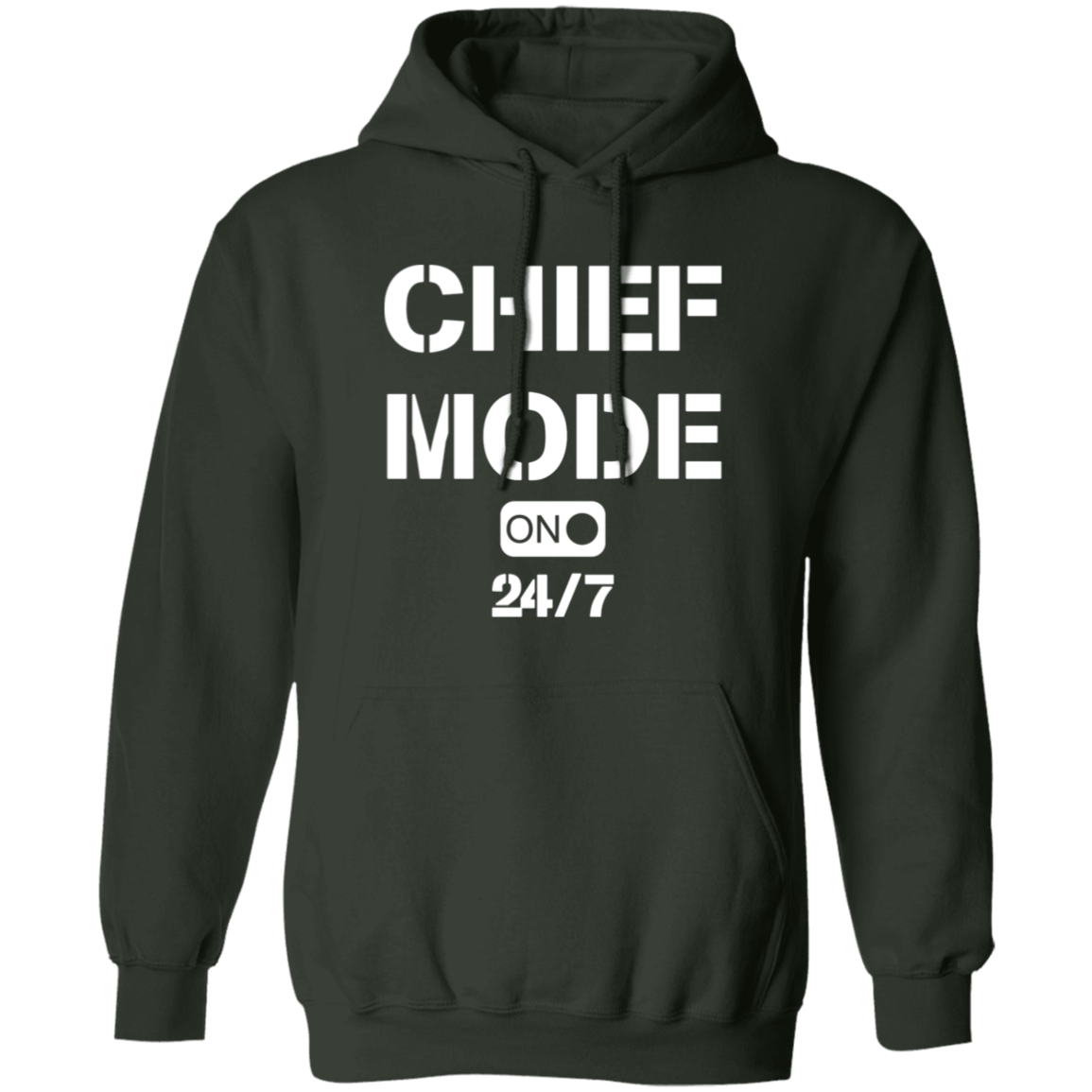 Chief Mode White Pullover Hoodie