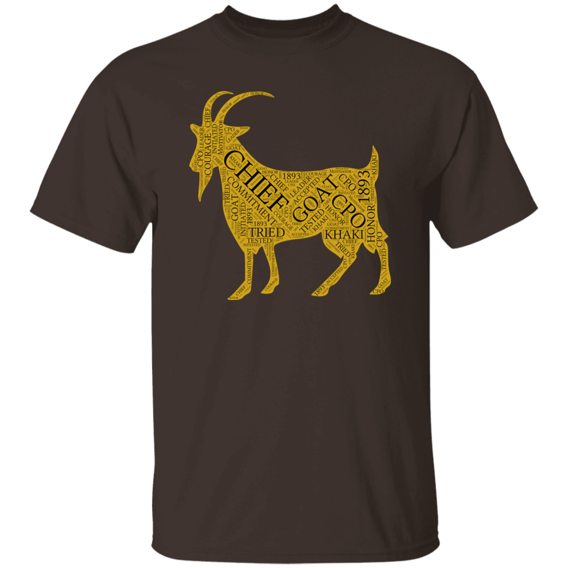 Goat Word Gold 5.3 oz. T-Shirt