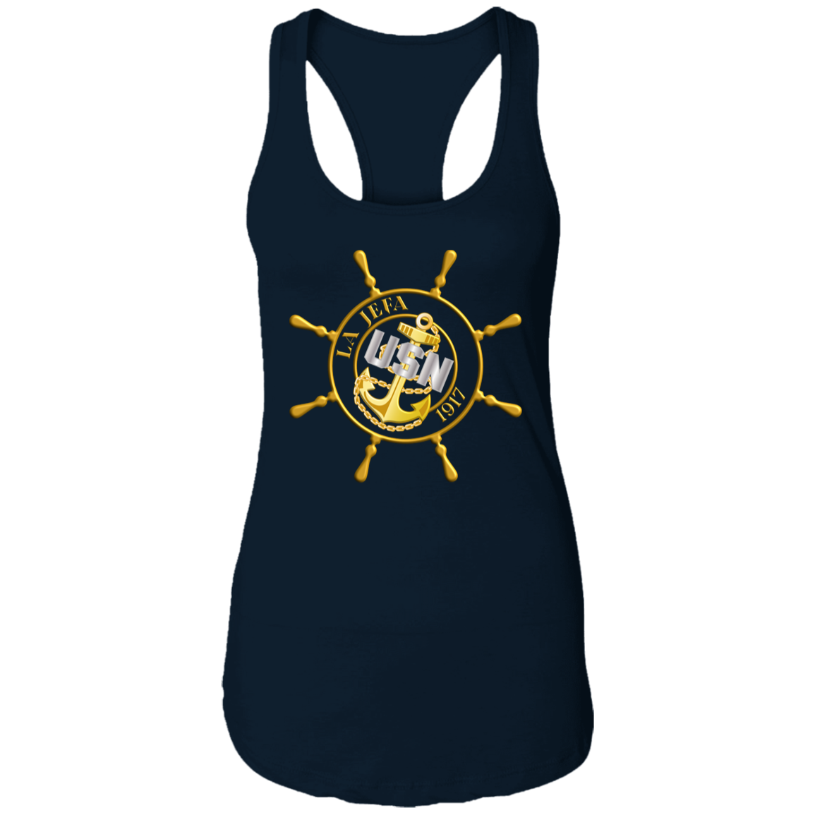 Ships Wheel Jefa Ladies Racerback Tank