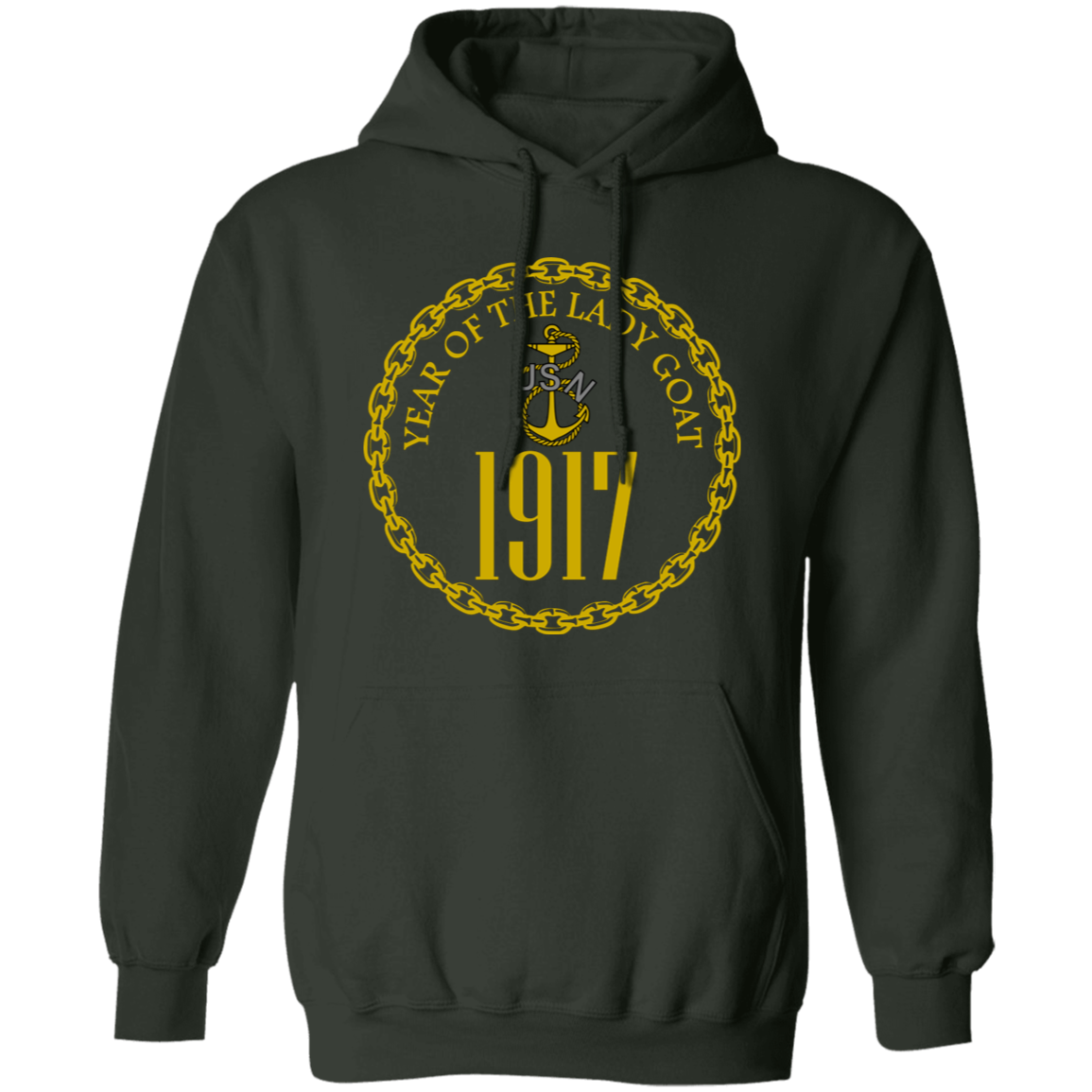 Year of the Lady Goat Gold Pullover Hoodie