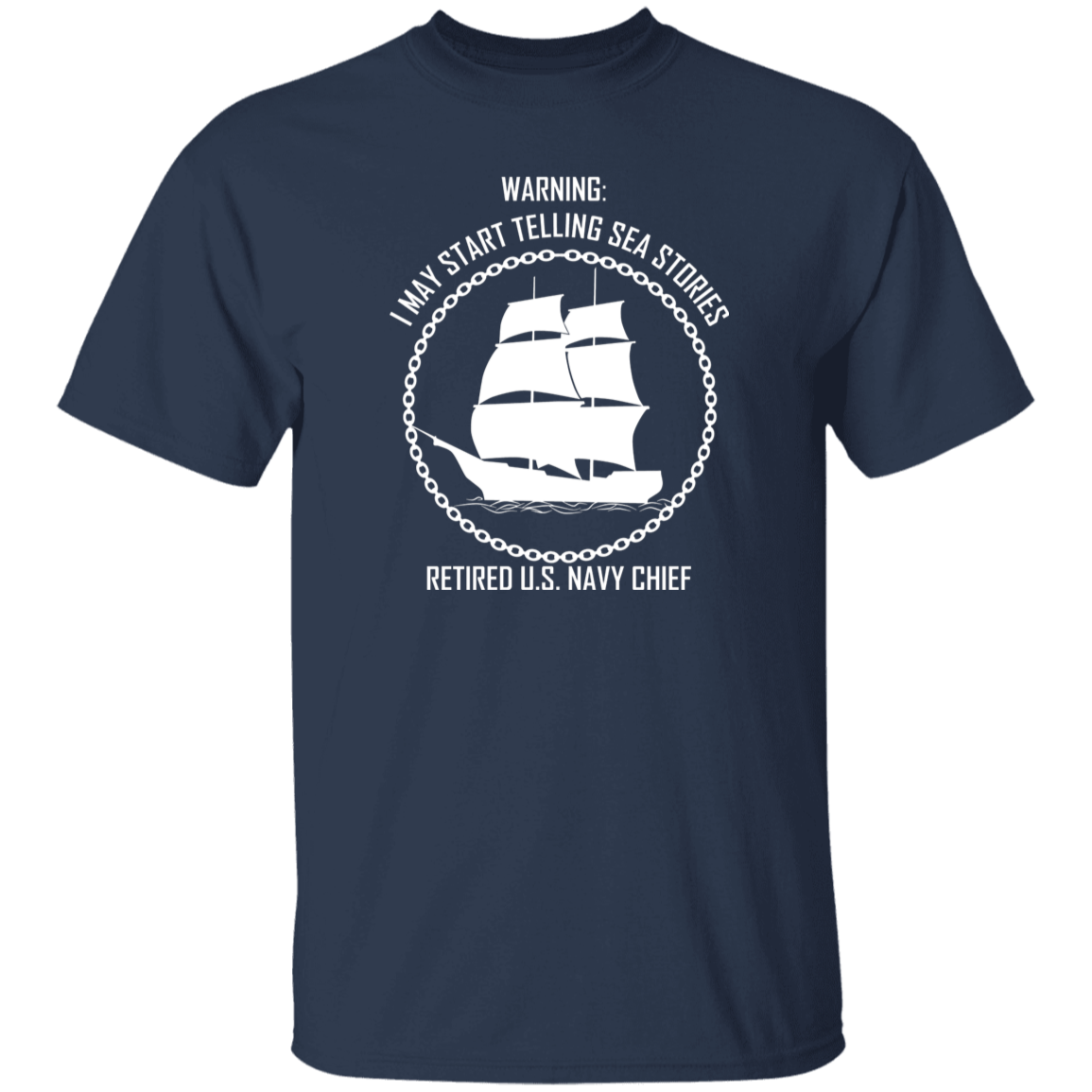 Retired Sea Stories White 5.3 oz. T-Shirt